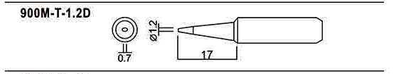 Bakon 900M-T-1.2D Lehimleme Havya Ucu