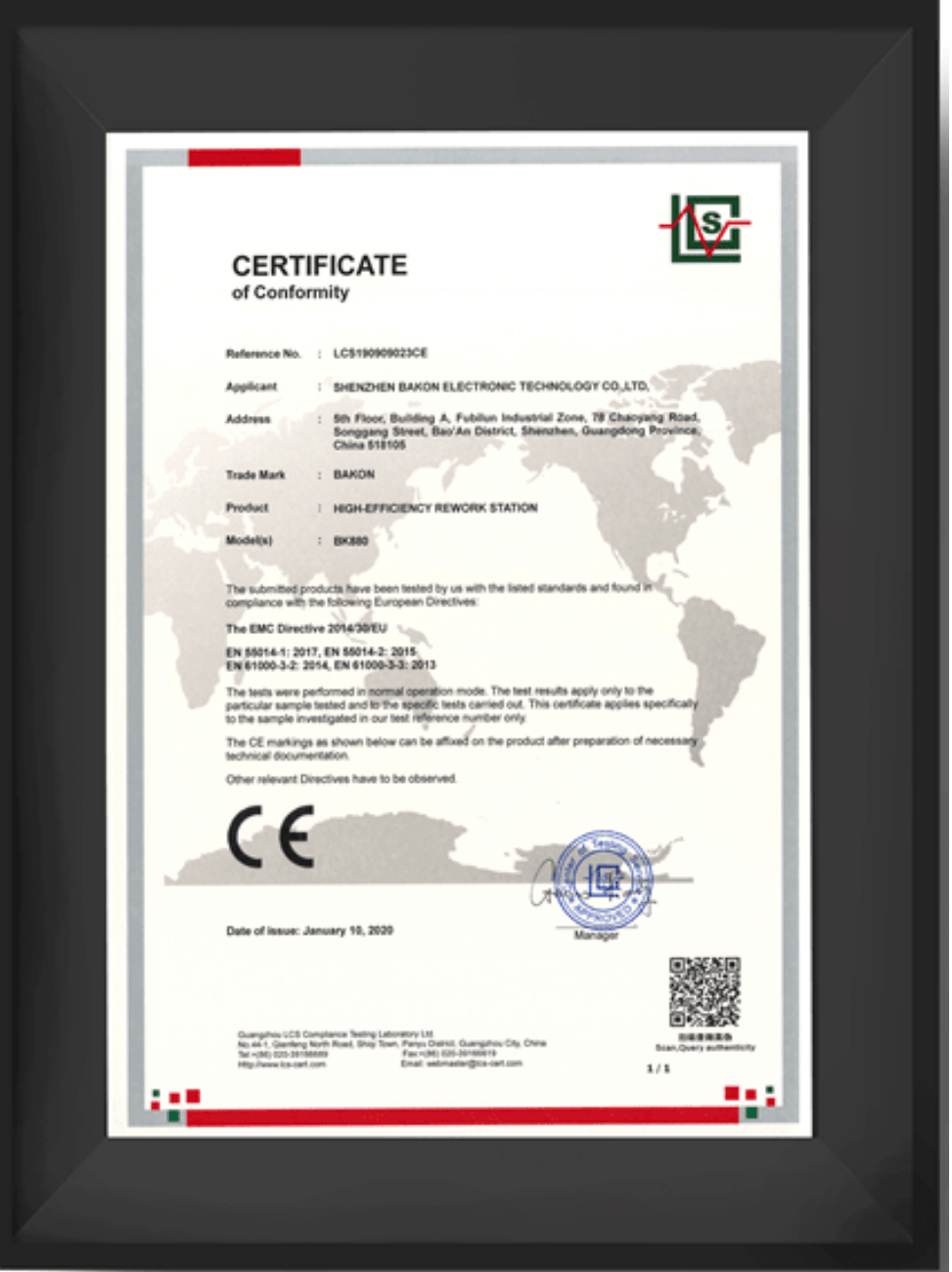 bakon-bk880-ce-sertifikası