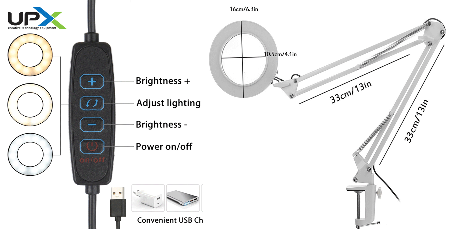 UPX 803L Akrobat LED 5X Büyüteç